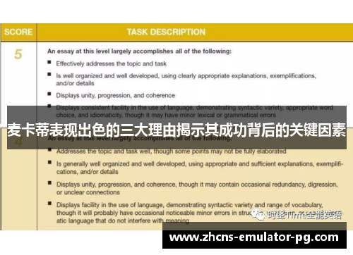 麦卡蒂表现出色的三大理由揭示其成功背后的关键因素